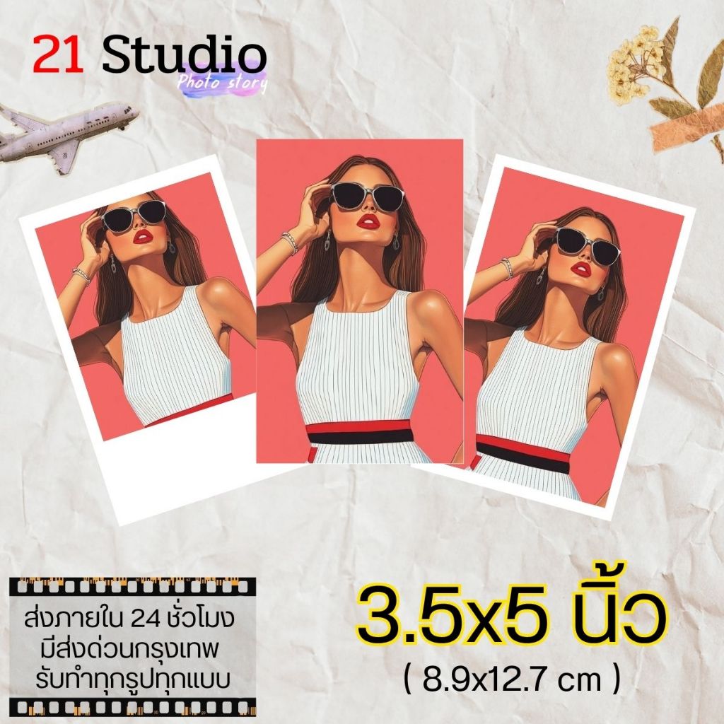 ปริ้นรูปขนาด3.5x5นิ้ว กระดาษมันเงา คุณภาพดี สีแท้เก็บได้นาน ส่งด่วนส่งเร็ว