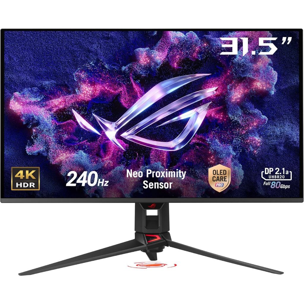ASUS ROG Swift 32” 4K OLED Gaming Monitor (PG32UCDMR) ― 4K (3840 x 2160), QD-OLED, 240Hz, 0.03ms, G-