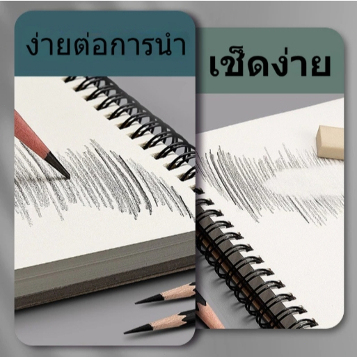 A5/16K/A4/8K สมุดบันทึกแบบสองสปริง Kraft แผ่นวาดแบบ สำหรับการวาดรูป และกราฟฟิตี้ - รูปที่ 5