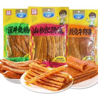 ล่าเถียว 贤哥 面筋系列 各种口味 ฟองเต้าหู้แผ่น ฟองเต้าหู้เส้นใหญ่ หมี่ปรุงรสเผ็ด มีหลายรสชาติ