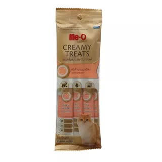 Me-O gold Meo creamy​ treats​ บรรจุ 1ห่อ (15g*4ซอง) ขนมแมวเลียสูตรดูแลสุขภาพ