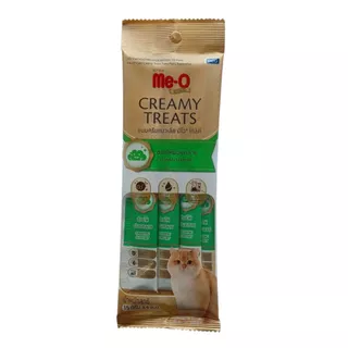 Me-O gold Meo creamy​ treats​ บรรจุ 1ห่อ (15g*4ซอง) ขนมแมวเลียสูตรดูแลสุขภาพ