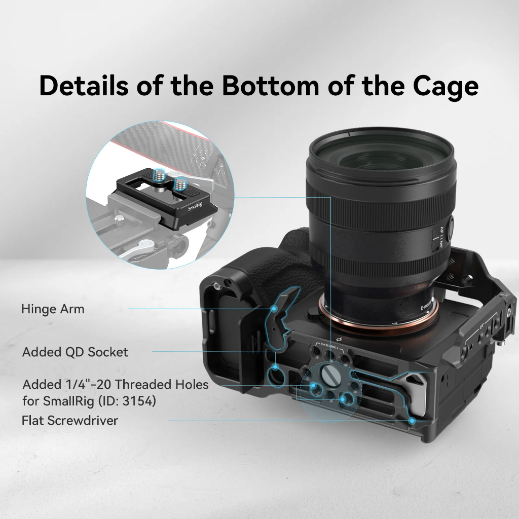 SmallRig 3669D Camera Cage Kit ชุดเคสกล้องสำหรับ Sony A7V รูปที่ 6