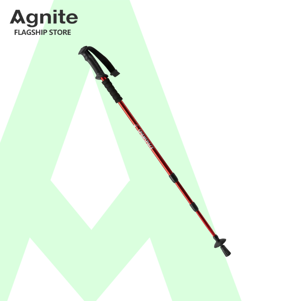 Agnite ไม้เท้าเดินป่า แท่งไม้เดินป่า อลูมิเนียม ด้ามจับแนวตั้ง พับเก็บได้ แพ็คคู่ 2ชิ้น Trekking Pole