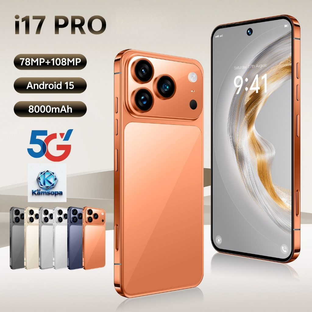 [COD] i17 PRO Android Phone (16GB+1TB), 7.3-inch Large Screen, 72MP+108MP HD Camera, Long Battery Li