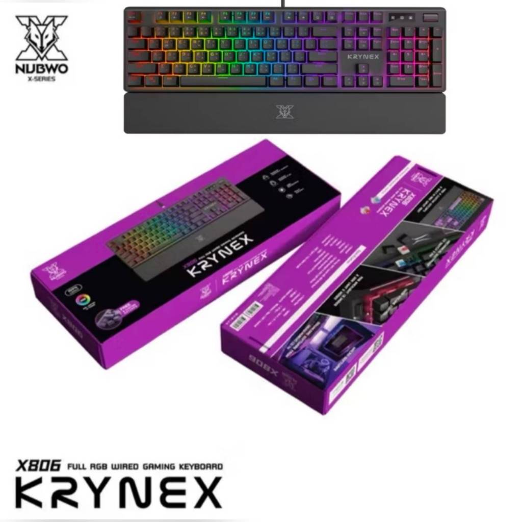 🛵มีส่งด่วน🛵 NUBWO X806 คีย์บอร์ดเกมมิ่ง Hot-Swap CIY Mechanical Switch SIZE 100% RGB 16 โหมด