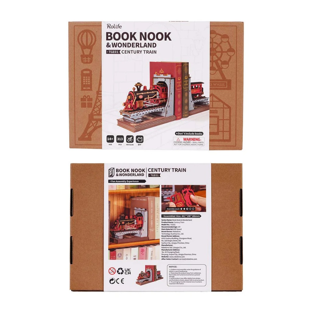 Rolife Book Nook Shelf Insert - TGE01 Century Train ที่กั้นหนังสือ - รูปที่ 4