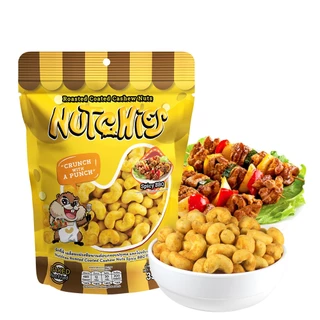 Nutchies เม็ดมะม่วงหิมพานต์ อบกรอบ (รสสไปซี่บาร์บีคิว) Cashew Nuts Spicy BBQ 35g.