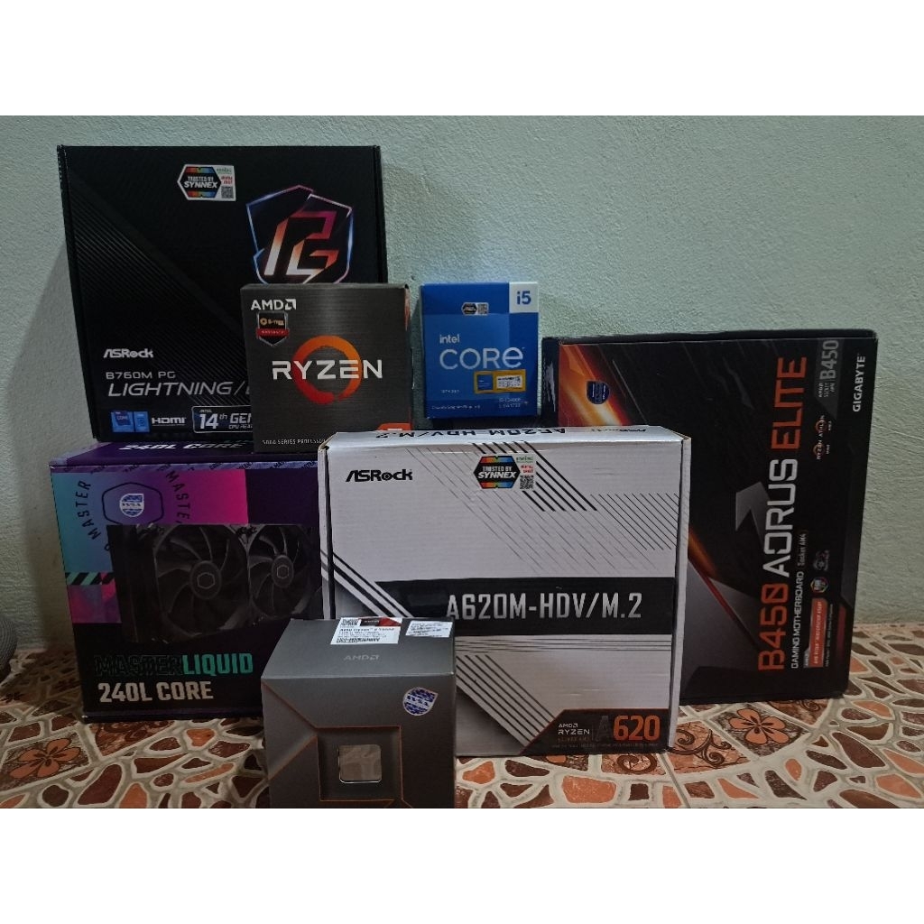 i3 12100f ชุดเมนบอร์ดกับซีพียู AMD/INTELและจอคอม