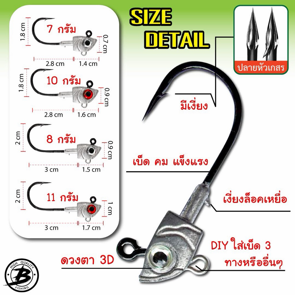 หัวจิ๊กBAZOOKA  เบ็ดคมแข็งแรง