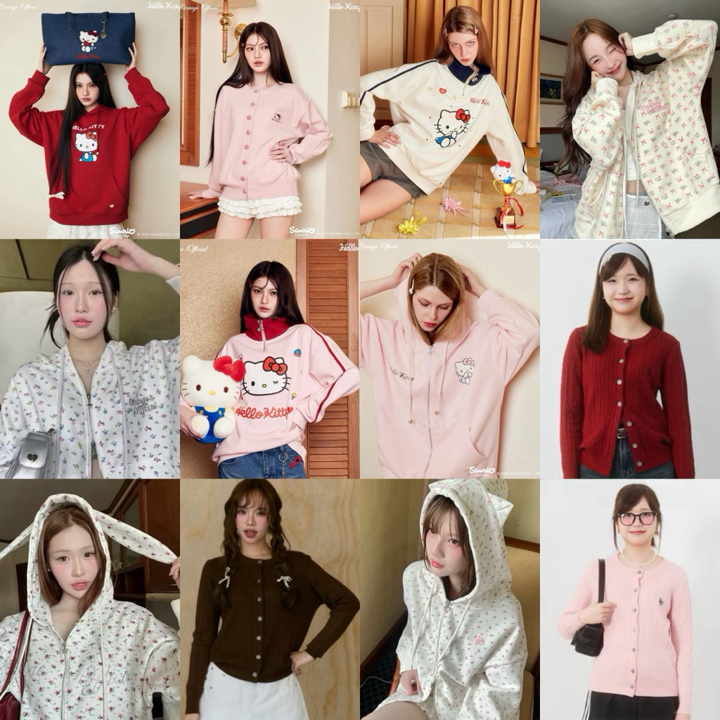 (⚡️ส่งด่วน&พร้อมส่ง) Cintage&Beming ✨มือ 1 ทุกตัว✨🍒แบรนด์แท้ 100% เสื้อคาร์ดิแกนไหมพรม เสื้อกันหนาว 