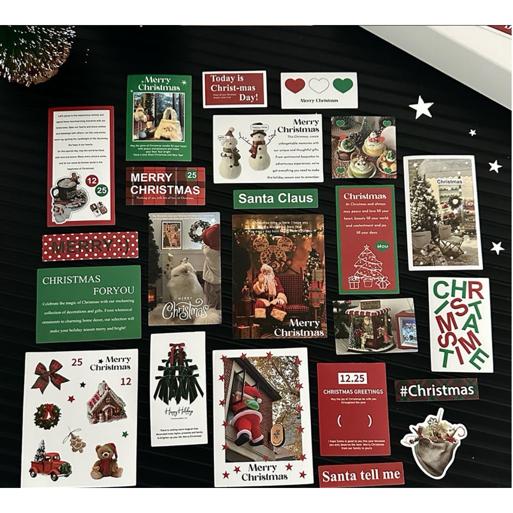 ส่งไว🛵 การ์ดตกแต่งคริสมาสต์  paper christmas ของขวัญ