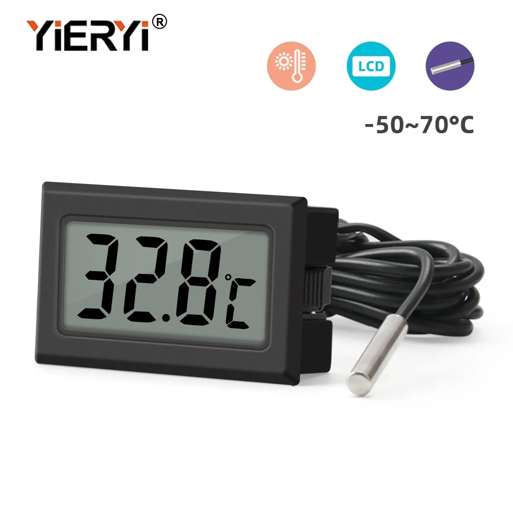 RCYAGO Digital Thermometer -50~70°C with Probe Aquarium Fish Tank เครื่องวัดอุณหภูมิดิจิตอล