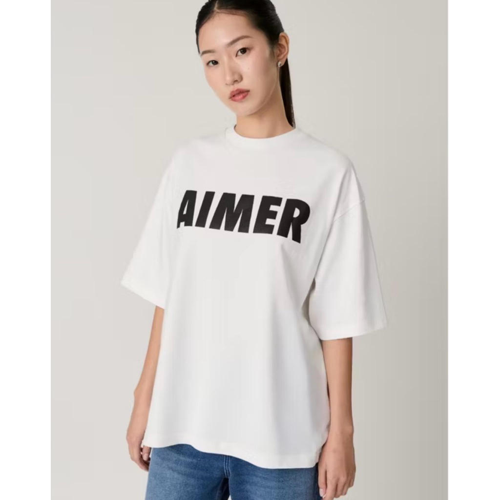 🔥AIMER - AIMER Logo T-shirt 🔥เสื้อยืดโอเวอร์ไซส์ ของแท้100% New