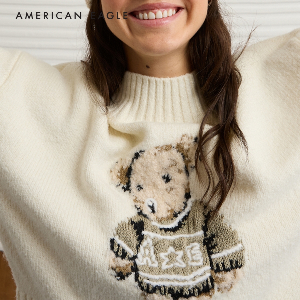American Eagle Crew Neck Sweater เสื้อสเวตเตอร์ ผู้หญิง คอกลม (NWSH 034-1674-106)