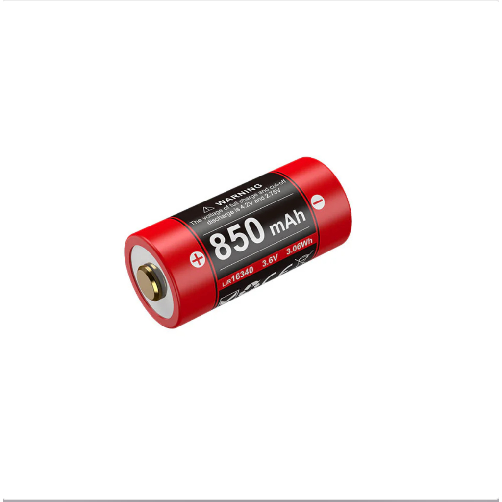 Klarus 16GT-85UR แบตขนาด 16340/RCR123 850mAh 3.6V ช่องชาร์จเร็ว USB-C