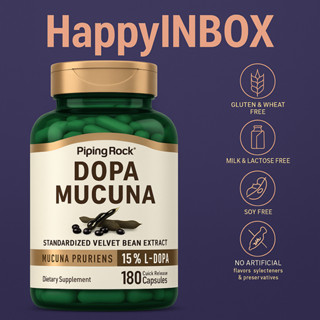 Piping Rock Dopa Mucuna 15% L-DOPA สารสกัดกำมะหยี่บีน 180 แค…
