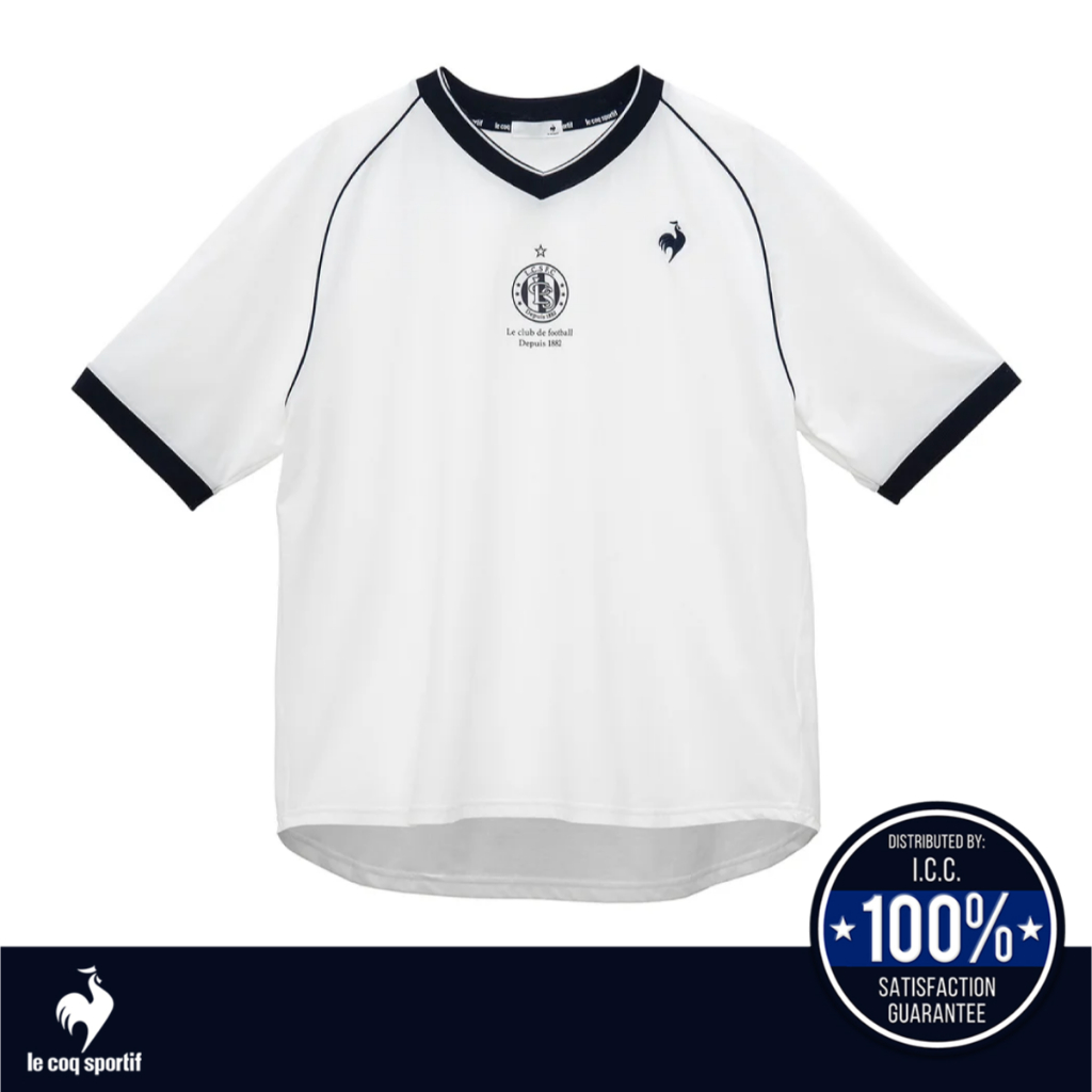 le coq sportif เสื้อฟุตบอลแขนสั้น(leclubdeLCS,Football,Sportswear,FranceStyle,เสื้อกีฬาแฟชั่นผู้ชาย)