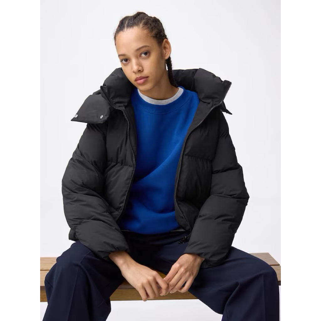 ‼️ร้านนี้ถูกที่สุด‼️GU HEAT PADDED JACKET การันตี คุณภาพเกินราคา น้ำหนักเบามากกกก หมวกถอดได้
