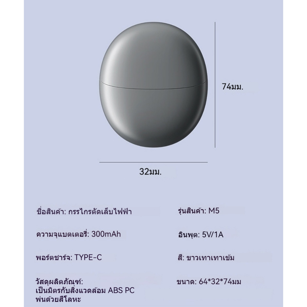 INSMART เครื่องตัดเล็บไฟฟ้า เครื่องตัดเล็บอัตโนมัติ ติดตั้งไฟ LED ในตัว ชาร์จ Type-C เหมาะสำหรับทั้งผู้ใหญ่และเด็ก - รูปที่ 3