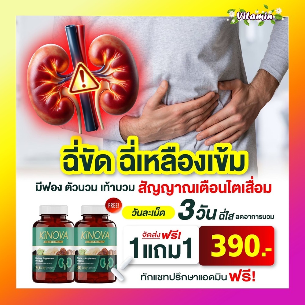 Kinova 1แถม1 วิตามินบำรุงไตที่ผู้เชี่ยวชาญแนะนำ