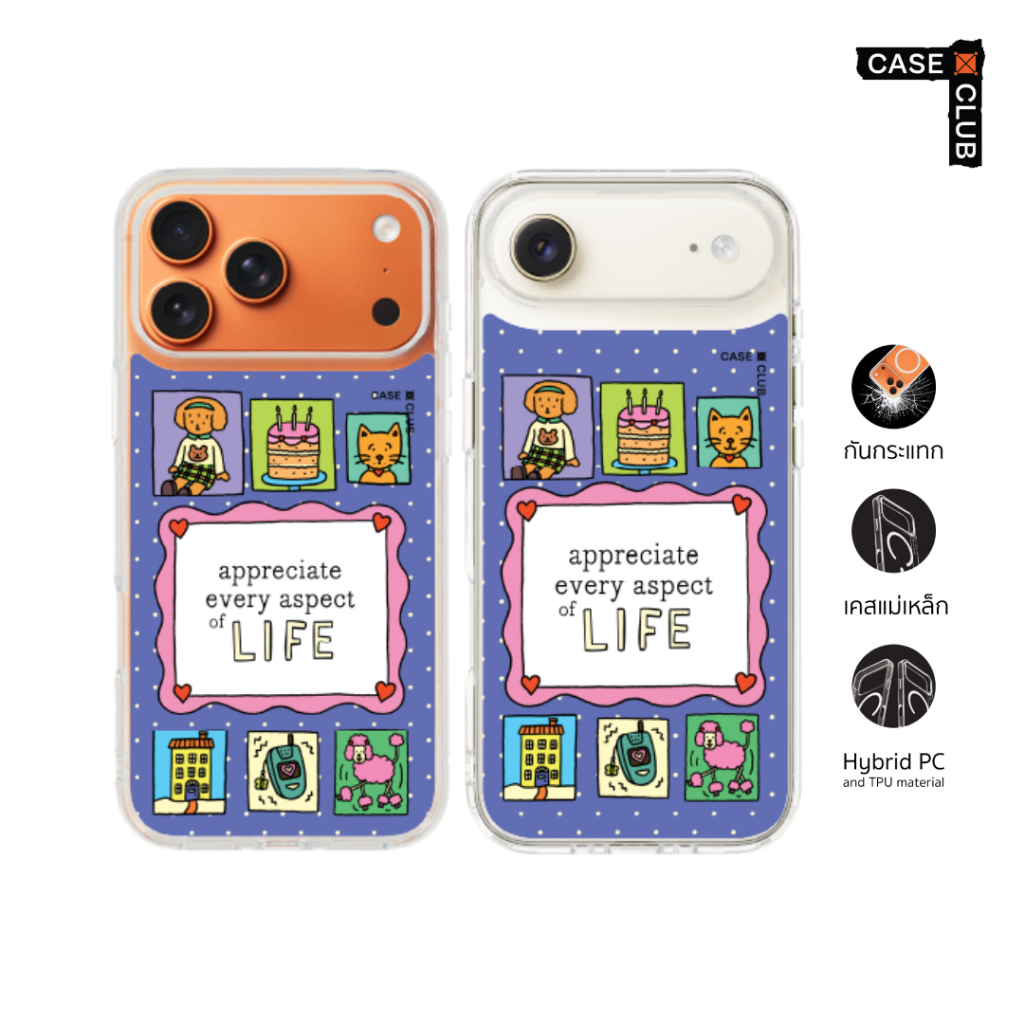 CaseClub เคสไอโฟน เคส แม่เหล็ก ลาย Chonni Photo Frame สำหรับ i17 Pro Max/i17 Pro/i Air/i17