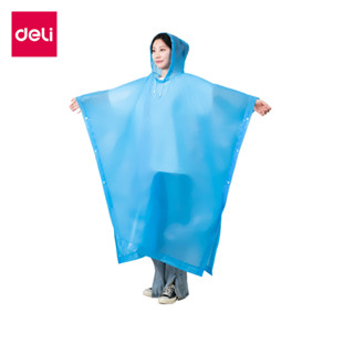 Deli ชุดกันฝน เสื้อกันฝนผู้ใหญ่ เสื้อกันฝนเดินป่า แบบสวมหัว …