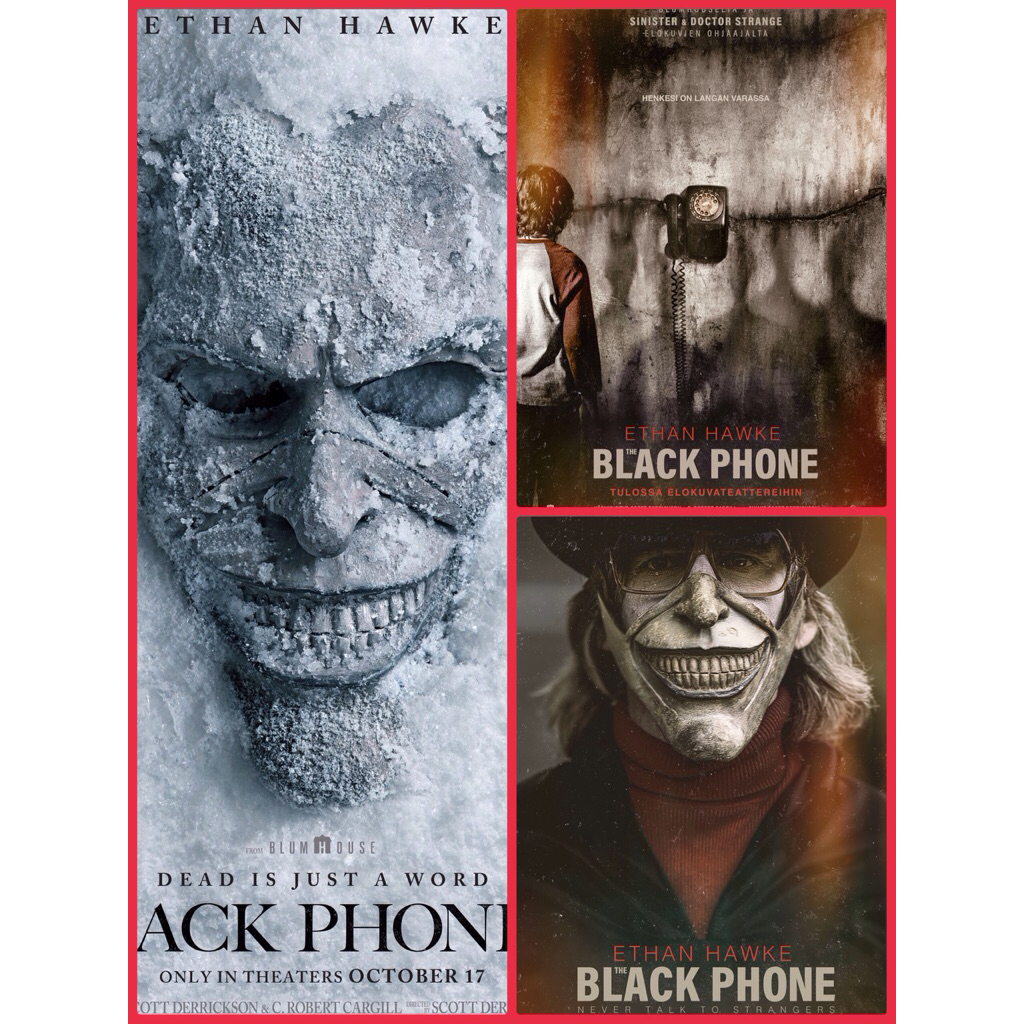 โปสเตอร์หนังฝรั่ง Black Phone 1-2 ขนาด 11.5 X 16.5 นิ้ว (A3)