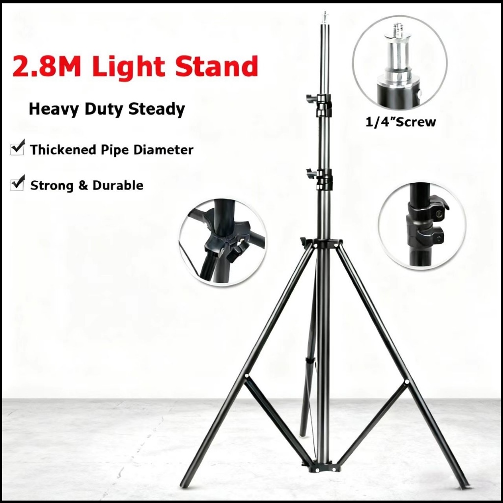 ขาตั้งแฟลช/ตั้งไฟ  Light Stand camera tripod ขนาดความสูง 2.8 เมตร ( 280cm) ขาตั้งไฟ