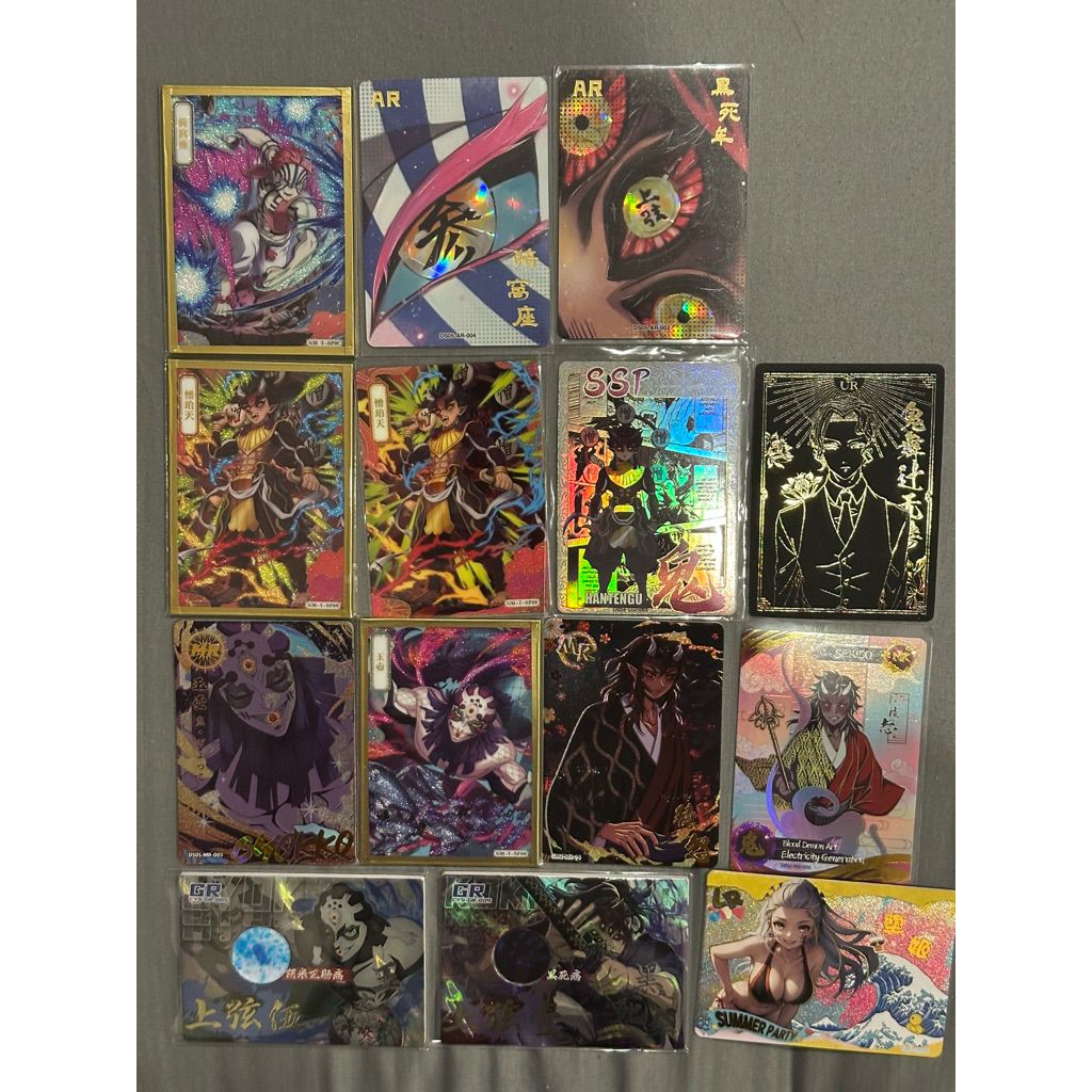 การ์ดดาบพิฆาตอสูร รวมอสูร Muzan Akasa Doma Daki Kokushibo Gyutaro ใบฮิต Demon Slayer Kimetsu no yaib