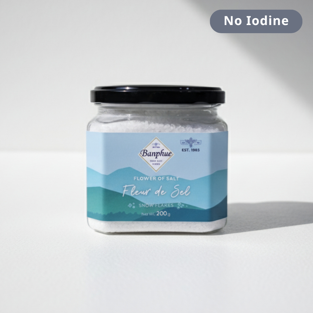ดอกเกลือสินเธาว์เกล็ดหิมะ (แห้ง) 200g สัมผัสนุ่มเบา ละลายง่าย เค็มน้อย | 42 ปี เกลือบ้านผือ