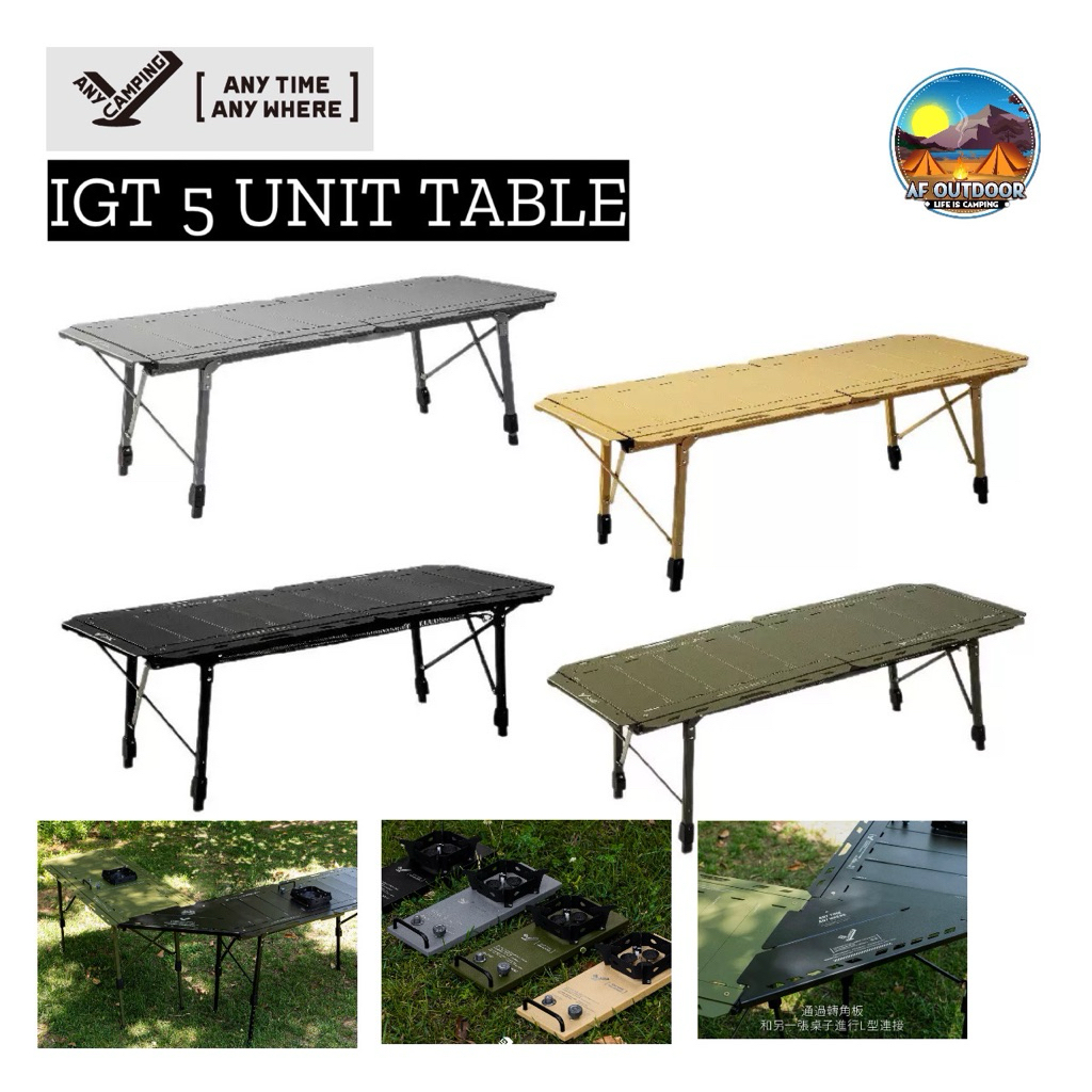 💥พร้อมส่ง💥ANY CAMPING IGT 5 Unit TABLE โต๊ะสนามพกพา แคมป์ปิ้ง พับได้