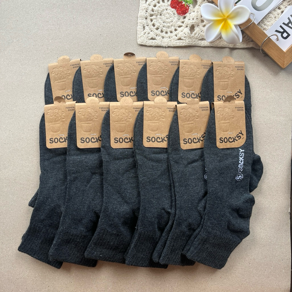 socksyถุงเท้าทำงานถุงเท้านักเรียน ข้อกลางขนาดfreesize ใส่ได้ทั้งหญิงและชาย ของแท้100% - รูปที่ 3