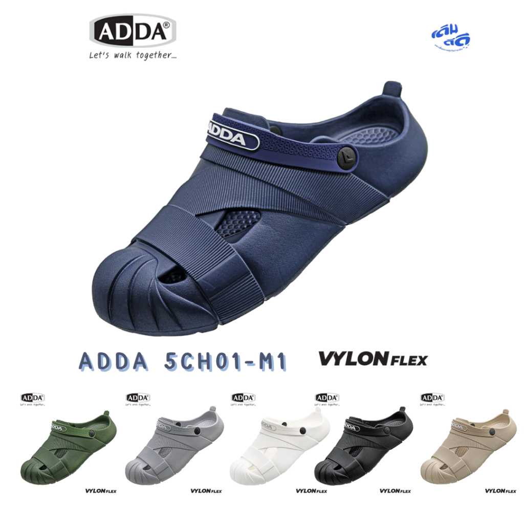 ADDA รุ่น 5CH01-M1 รองเท้า EVA Foam ผู้ชาย เดินดีดี หัวปิด หัวโต เบา ไม่อับชื้น ใส่สบาย ไซส์ 7-10