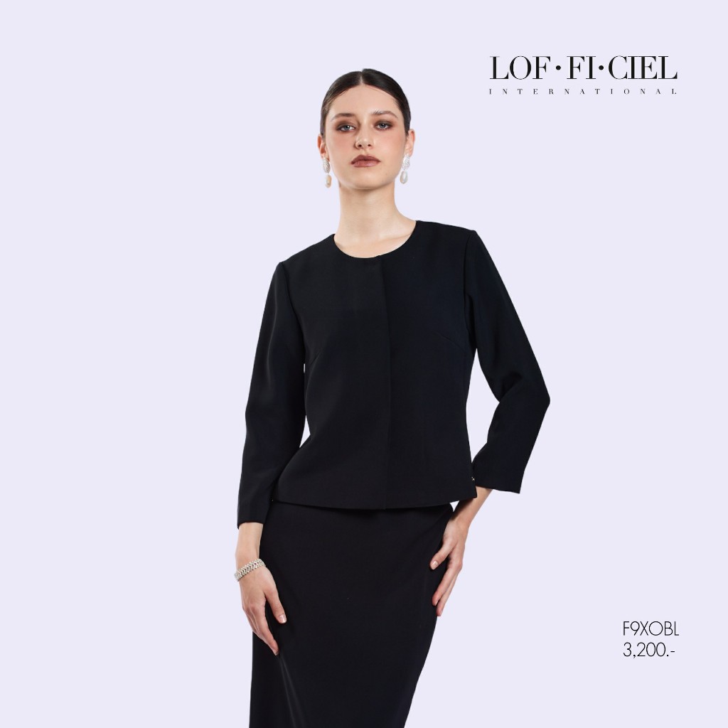 LOF-FI-CIEL Woman's jacket Jubilee แจ็คเก็ต ทรงแขนยาวสามส่วน สีขาว F9XZWH