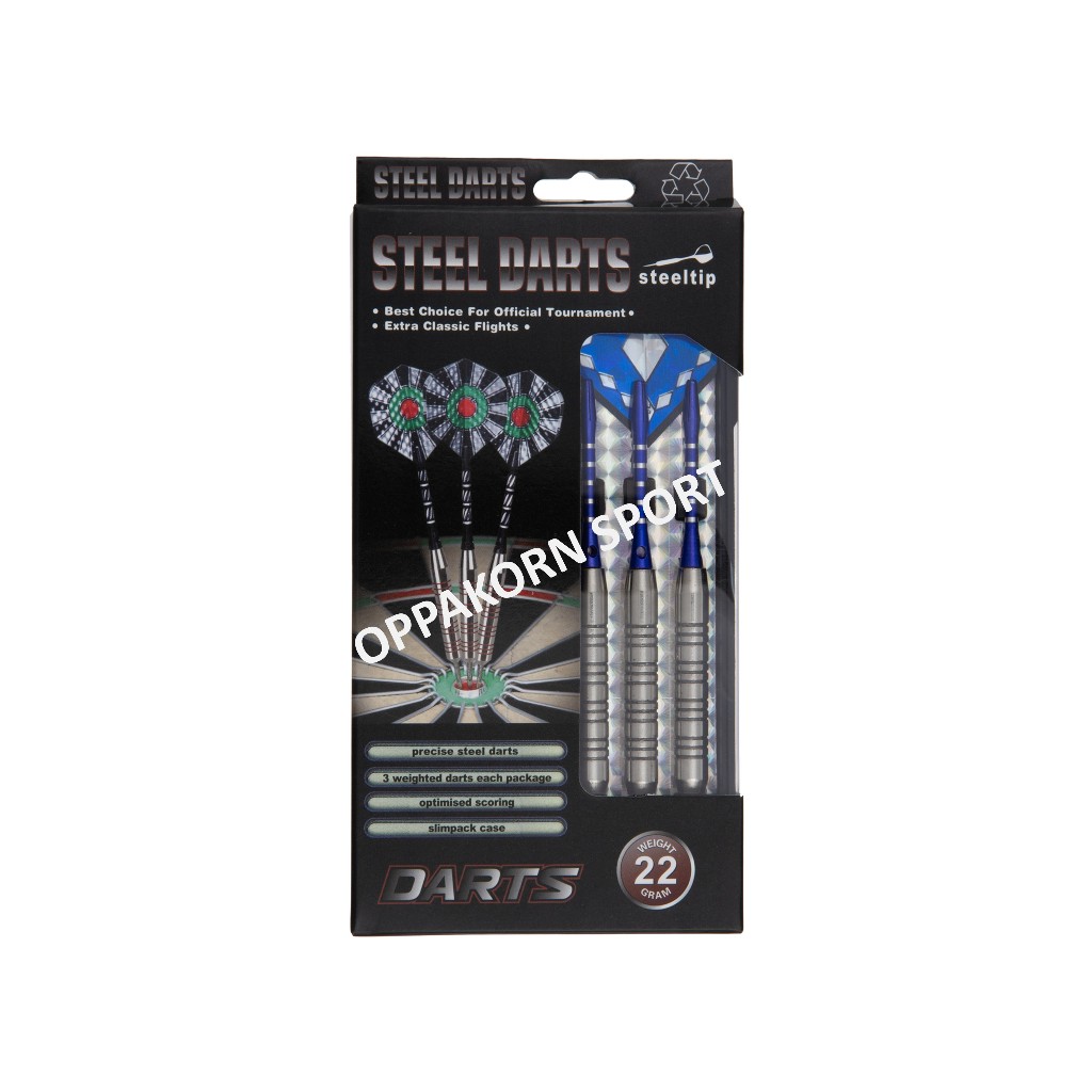 ลูกดอกปาเป้า 22 แกรม (ฺSTEEL DARTS) แบบ 3 ดอก