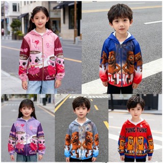 เสื้อคลุมกันหนาวเด็ก เสื้อฮู้ดดี้ลายฮิตๆผ้านาโนนิ่มๆใส่สบาย …