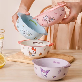 [ของแท้] Sanrio ชามหูจับ ซานริโอ กล่องสวย BPA Free - ใช้ได้สำหรับเด็ก ของขวัญน่ารัก ส่งฟรี ด่วน