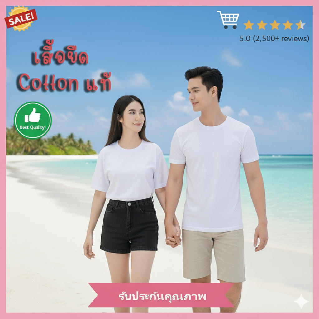 เสื้อยืดสีพื้นฐาน ทรงสวย ผ้าดี สีไม่ตก ไม่ย้วย ใส่สบายตัวไม่ใช่ผ้ามันลื่นไม่ใช่ผ้ามันลื่น