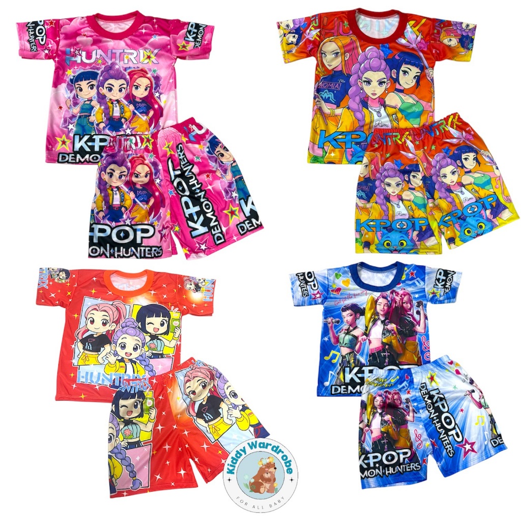 (มีลายให้เลือกเยอะ)ชุดเด็กลายโซดาป๊อป Soda-pop K-pop demon Hunters ชุดเด็กผ้าไมโคร ผ้าลื่นใส่สบาย