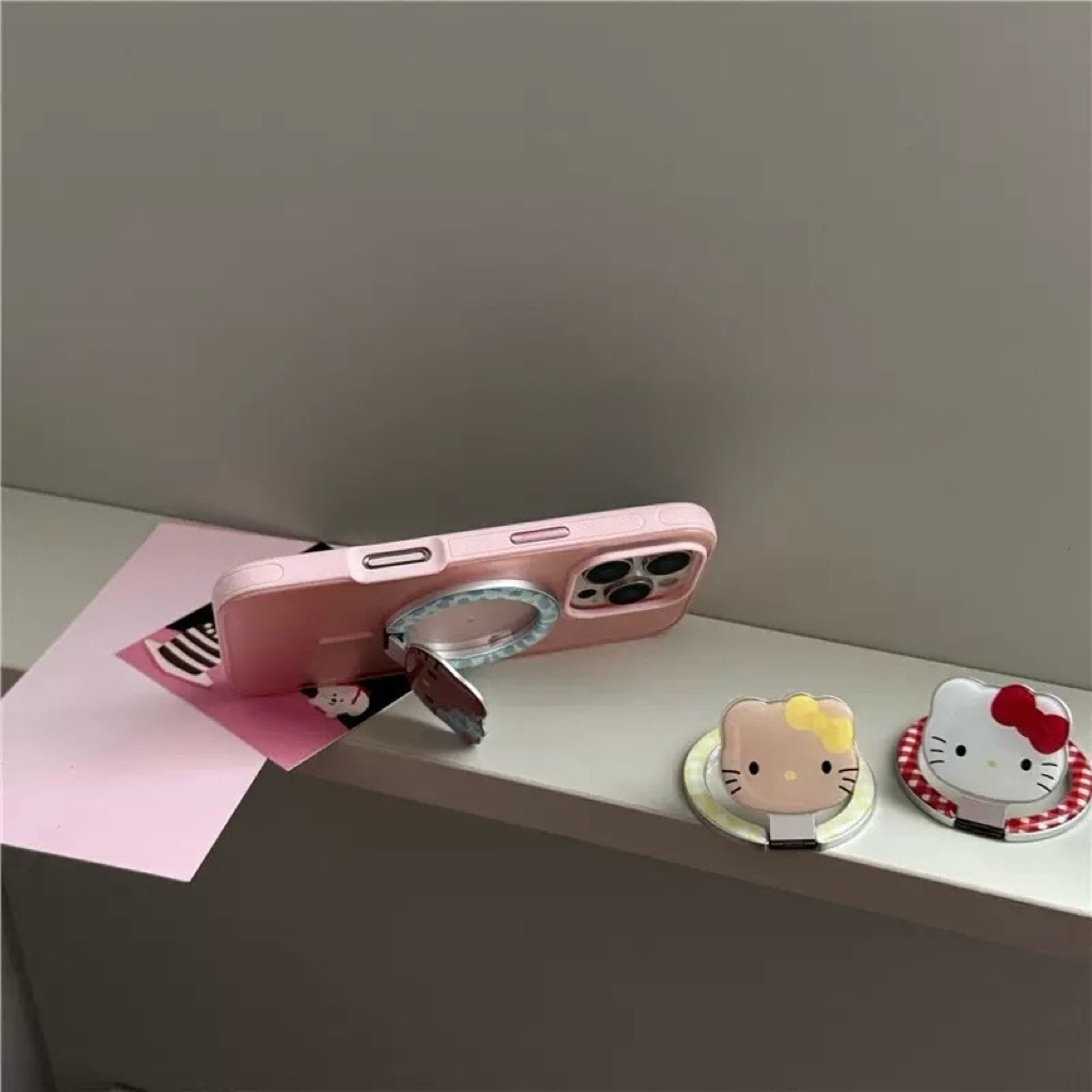 (พร้อมส่ง)Griptok stand Magsafe kittyกระจก sanrio กริ้บต็อกมีกระจก ที่วางโทรศัพท์ การ์ตูน - รูปที่ 3