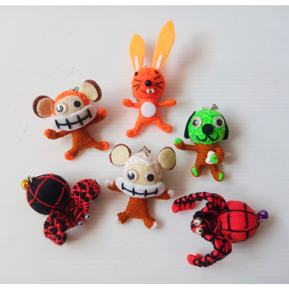 พวงกุญแจ ตุ๊กตาวูดู Unique Voodoo Doll Keychain – Handmade with Love for Bags and Keys #9