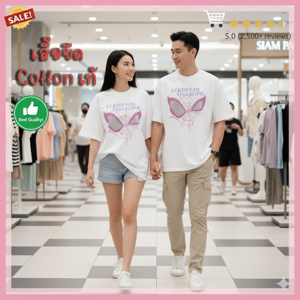 เสื้อยืดcotton100%CM02 ลูกค้าใหม่ 0 บาท สไตรเกาหลี ใส่สบาย  สีไม่ตกเนื้อผ้าดี ตัดเย็บดี - รูปที่ 2