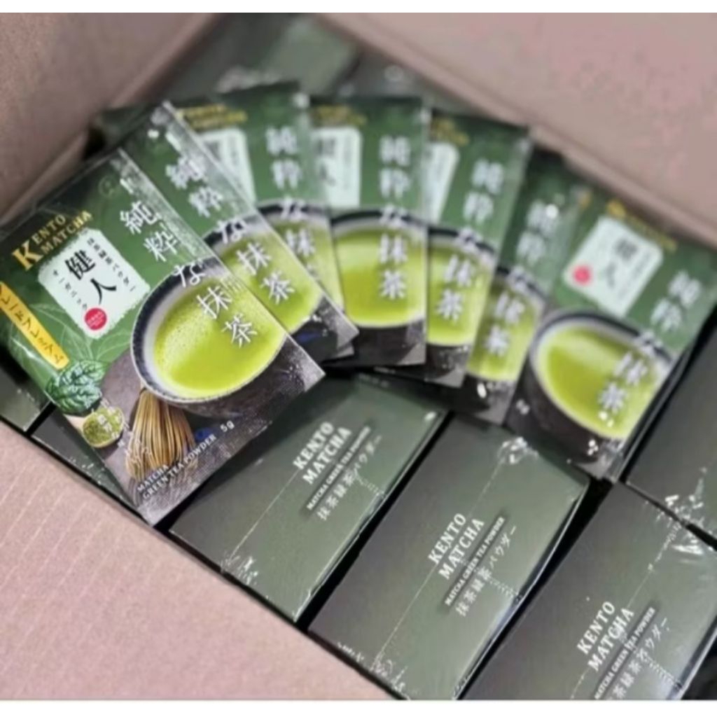1 กล่อง เกนโตะ มัทฉะ กรีนที เจแปน ชาเขียว Kento Matcha greentea 7pcs Japan quality หอม เพื่อคนรักชาเขียว