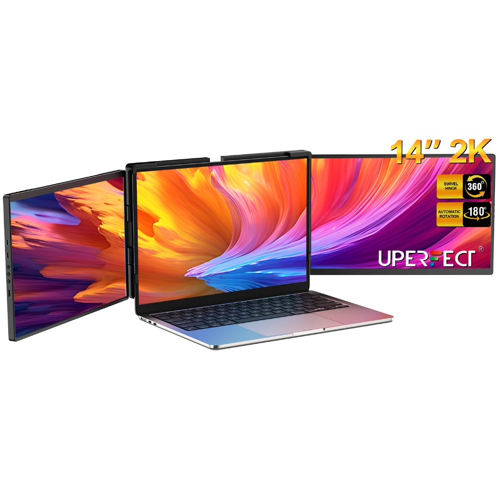 UPERFECT 2K Triple Portable Monitor 14 Inch 2240*1400 Double Screen3 จอพกพา ขยายจอแล็ปท็อป
