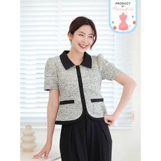 01-368 เสื้อทวีตทรงสูท Adela Tweed Blouse - 7 ไซส์