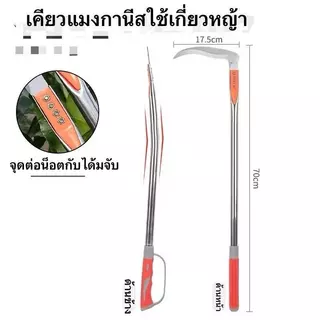 เคียวแมงกานีส ใช้เกี่ยวข้าวและถางหญ้า ใบมีดคม แข็งแรง ทนทาน Leisurelife T69
