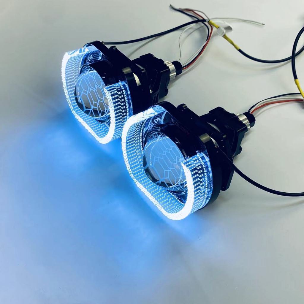 โปรเจคเตอร์  BI LED 3 นิ้ว FOOTBALL LENS 5D i8 U อัปเกรดไฟหน้ารถยนต์ ติดตั้งแบบไม่ทำลายอุปกรณ์เดิม ท