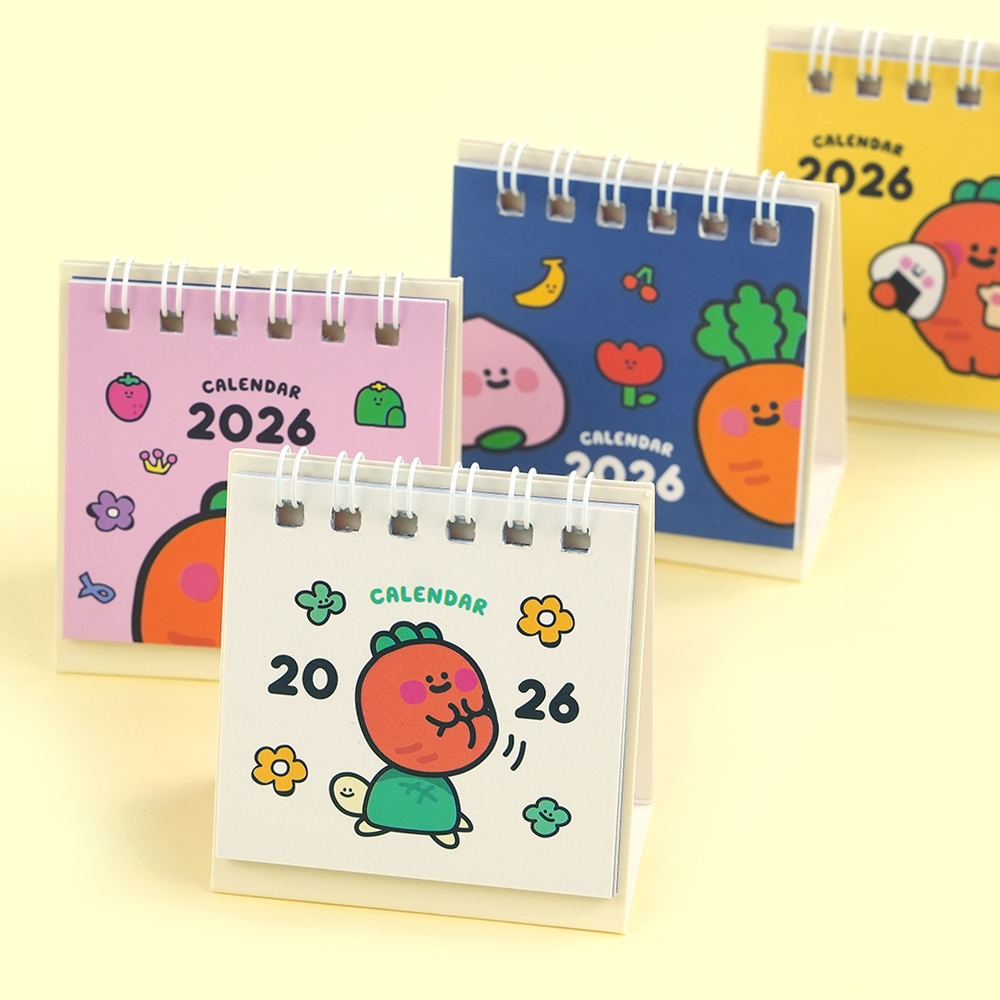 2026 Carrot Mini Calendar ปฏิทินตั้งโต๊ะจิ๋วลายน่ารัก