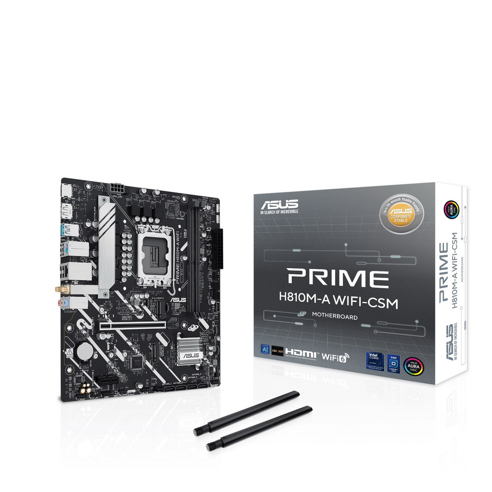 Asus PRIME H810M-A WIFI CSM Intel mATX LGA1851 Motherboard (เมนบอร์ด)